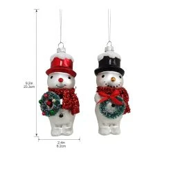 Buy 🎉 Assorted Glass Vintage Snowman Ornament by Ashland® ❤️ -Ashlandty Shop 10698388 3
