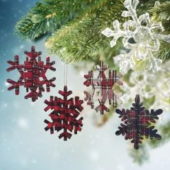 Buy 😉 Assorted Plaid Snowflake Ornament by Ashland® 👍 -Ashlandty Shop 10698406 2