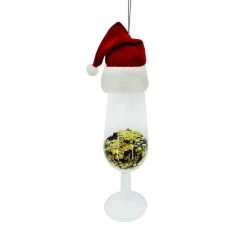 Buy ✔️ Wine Glass with Santa Hat Ornament by Ashland® ❤️ -Ashlandty Shop 10698433 2