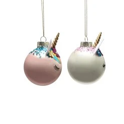 Outlet 🌟 Assorted 4" Glass Unicorn Ball Ornament by Ashland® 🔔 -Ashlandty Shop 10698447 3