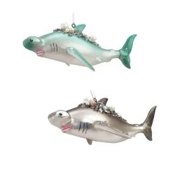 Promo 🎁 Assorted Glass Shark Ornament by Ashland® ❤️ -Ashlandty Shop 10698464 2