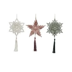 New 💯 Assorted Snowflake Tassel Ornament by Ashland® 🤩
