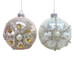 Budget ⭐ Glass Sparkly Snowflake Ball Ornament by Ashland® 🌟