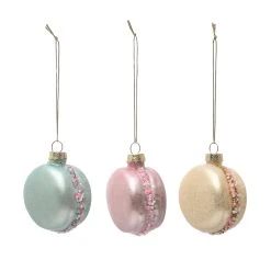 Coupon ⌛ Assorted 2.6'' Macaron Glass Christmas Ornament by Ashland® ✨
