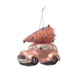 Best Pirce ⭐ 4.8'' Pink Car with Tree Glass ❄ Christmas Ornament by Ashland® 🌟 -Ashlandty Shop 10698531 3