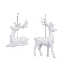 Cheapest ❤️ Assorted Glittery White Deer Ornament by Ashland® ⭐ 5 Cheapest ❤️ Assorted Glittery White Deer Ornament by Ashland® ⭐ -Ashlandty Shop 10698591 2