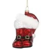 Brand new 👍 Glass Boots with Santa Hat Ornament by Ashland® Christmas ⌛ -Ashlandty Shop 10698635 1