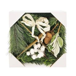 Budget 🤩 DIY White Berry, Pine Leaf & Pinecone Wreath Kit by Ashland® 💯