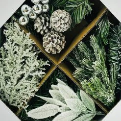 Outlet ❤️ DIY Flocked Pinecone & Leaf Wreath with Silver Ornaments Kit by Ashland® 👍 -Ashlandty Shop 10698662 3