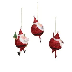 New 😉 Assorted Glitter Santa Ornament by Ashland® ⭐ -Ashlandty Shop 10698793 2