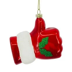 Coupon 😀 Santa Thumbs Up Glass Ornament by Ashland® 😉 -Ashlandty Shop 10698794 2