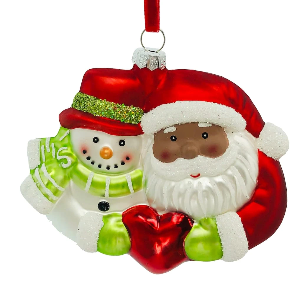 Coupon ❤️ Santa & Snowman Heart Glass Ornament by Ashland® ❤️ 4 Coupon ❤️ Santa & Snowman Heart Glass Ornament by Ashland® ❤️ - Image 2