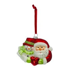 Top 10 🎁 Santa & Snowman Heart Glass Ornament by Ashland® 😍