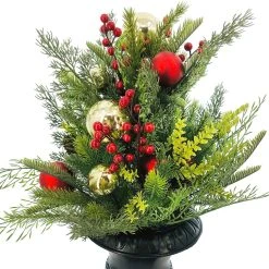 Outlet 🥰 24" Pine, Berry & Ornaments Outdoor Arrangement by Ashland® ⭐ -Ashlandty Shop 10698869 2