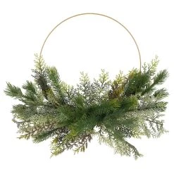 Brand new 🌟 20" Pine & Gold Hoop Wreath by Ashland® Christmas 💯