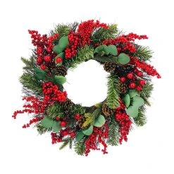 Deals 🔔 24" Eucalyptus, Berry & Pinecone Wreath by Ashland® 🔥