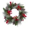 Buy 😀 24" Flocked Pinecone & Berry Wreath by Ashland® 🔥 -Ashlandty Shop 10698902 1