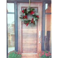 Buy 😀 24" Flocked Pinecone & Berry Wreath by Ashland® 🔥 -Ashlandty Shop 10698902 3