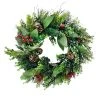 Brand new ✔️ 24" Sugar Eucalyptus, Red Berry & Pinecone Wreath by Ashland® ⭐ -Ashlandty Shop 10698916 1