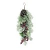 Wholesale 🔥 24" Flocked Leaf Pinecone & Berry Teardrop by Ashland® 🛒 -Ashlandty Shop 10698933 1
