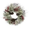 Cheap ✔️ 24" Glittery Flocked Green & Red Berry & Leaf Wreath by Ashland® ❤️ -Ashlandty Shop 10698940 1