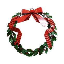 Buy 🔥 16" Berry, Leaves & Bow Metal Wall Wreath by Ashland® 😉