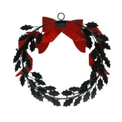 Buy 🔥 16" Berry, Leaves & Bow Metal Wall Wreath by Ashland® 😉 -Ashlandty Shop 10698959 4