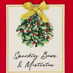 Brand new ⭐ 12'' Sparkly Bow Mistletoe Wall Décor by Ashland® ⌛ -Ashlandty Shop 10698985 2