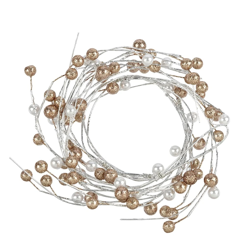 Buy 😉 5ft. Berry With Champagne Pearl Coiled Garland by Ashland® 🎉 3 Buy 😉 5ft. Berry With Champagne Pearl Coiled Garland by Ashland® 🎉