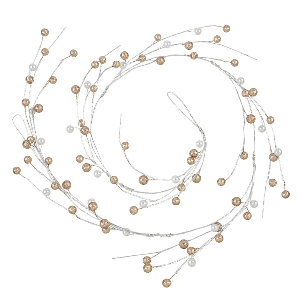 Buy 😉 5ft. Berry With Champagne Pearl Coiled Garland by Ashland® 🎉 4 Buy 😉 5ft. Berry With Champagne Pearl Coiled Garland by Ashland® 🎉 - Image 2