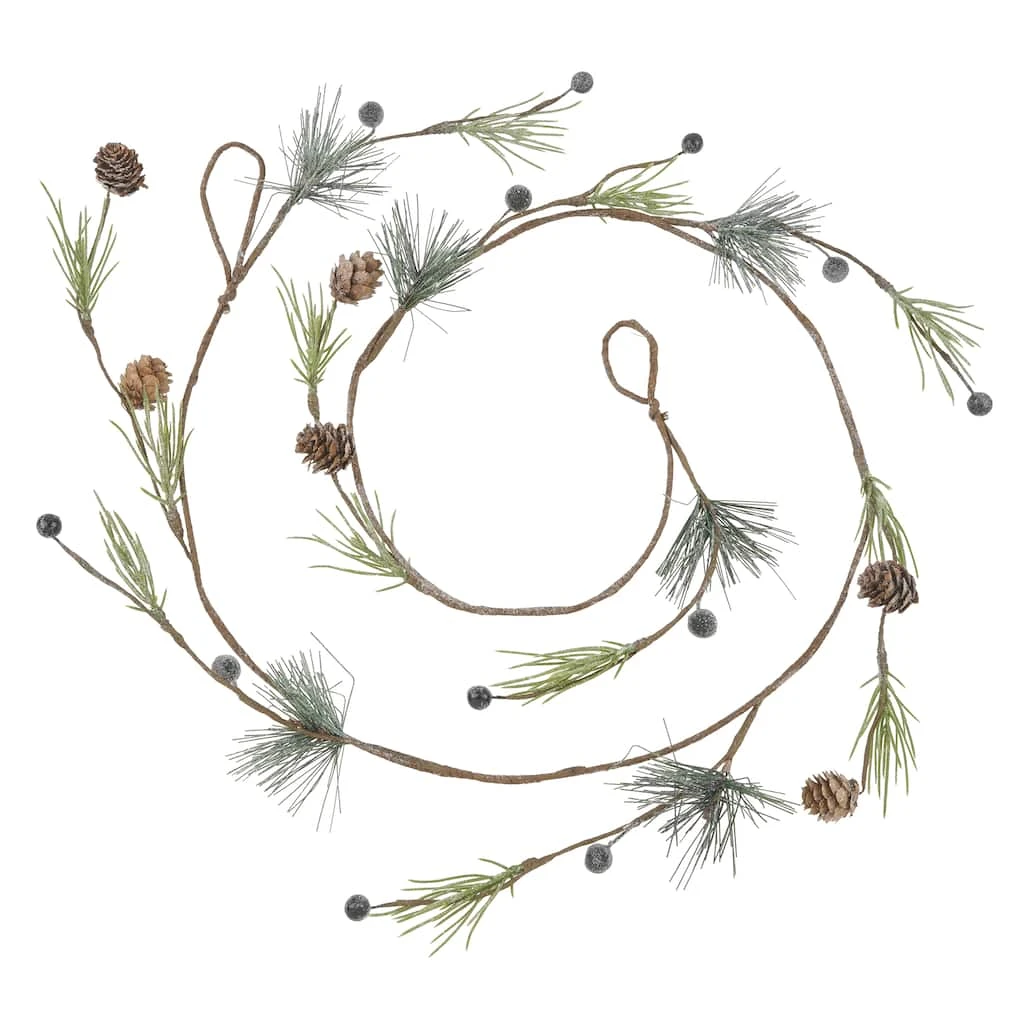 Brand new ✨ 5ft. Pine Needle Pinecone Berry Coiled Garland by Ashland® ✔️ 4 Brand new ✨ 5ft. Pine Needle Pinecone Berry Coiled Garland by Ashland® ✔️ - Image 2