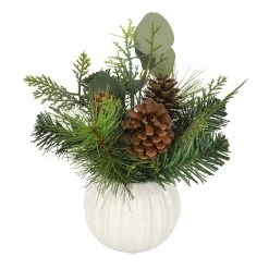 Cheap 🔔 11" Pine Needle & Pinecone Arrangement in Ceramic Pot by Ashland® ✔️ -Ashlandty Shop 10699347 2
