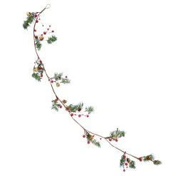 Hot Sale 🔔 5ft. Snowy Pinecone Berry Coiled Garland by Ashland® ⭐ -Ashlandty Shop 10699352 5