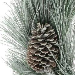 Budget ✔️ 24" Flocked Long Needle & Pinecone Wreath by Ashland® ⭐ -Ashlandty Shop 10699357 2