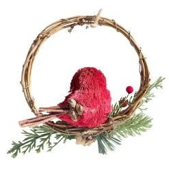 Coupon 🔥 4.3'' Mini Bird with Pine, Pinecone, Red Berry and Holly Leaves Christmas Ornament by Ashland® 🔔 -Ashlandty Shop 10699376 2
