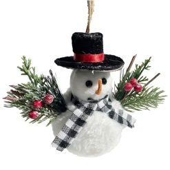 Best Sale 🛒 4.3'' Snowman with Black Hat Christmas Ornament by Ashland® 👏