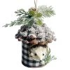 Top 10 🎁 5'' Hedgehog with White and Black Plaid Pinecone House ❄ Christmas Ornament by Ashland® ❤️ -Ashlandty Shop 10699388 1