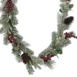 Best deal 🤩 6ft. Flocked Red Berry Pine Garland by Ashland® 🥰