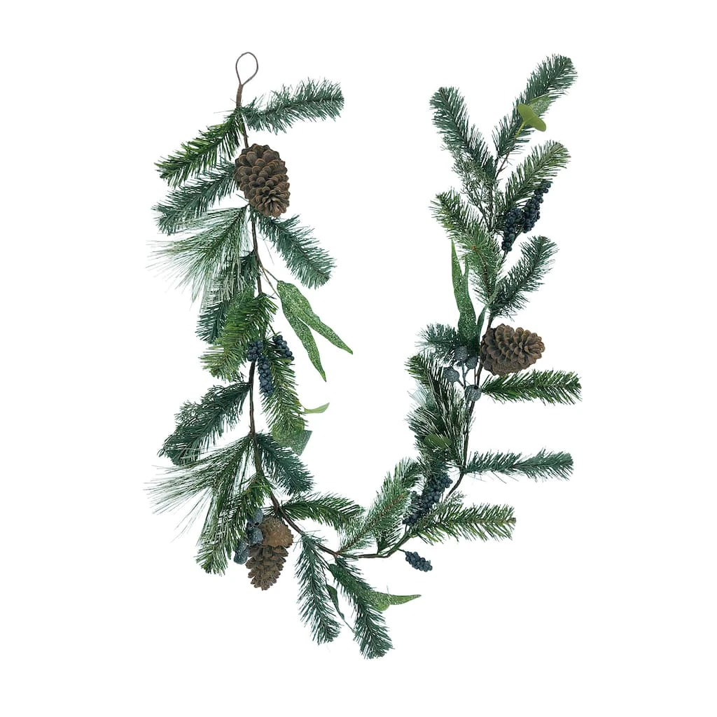 Promo 🌟 6ft. Snow Pine with Blueberries Garland by Ashland® ⭐ 4 Promo 🌟 6ft. Snow Pine with Blueberries Garland by Ashland® ⭐ - Image 2