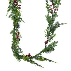Deals ❤️ 6ft. Snowy Cedar & Red Berry Garland by Ashland® ⭐