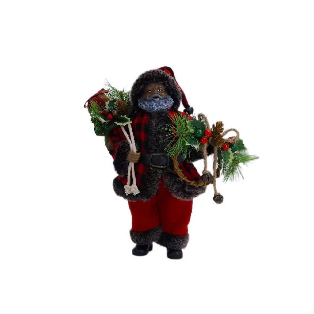 Cheapest 👏 10.5" Buffalo Check Santa Figure by Ashland® 😉 3 Cheapest 👏 10.5" Buffalo Check Santa Figure by Ashland® 😉