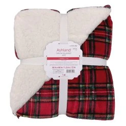 Top 10 ⌛ Red Plaid Berber Fleece Throw Blanket by Ashland® ⌛
