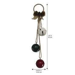 Hot Sale ⭐ 24" Red, Green and White 3 Bell Door Hanger by Ashland® 😍 -Ashlandty Shop 10699740 3