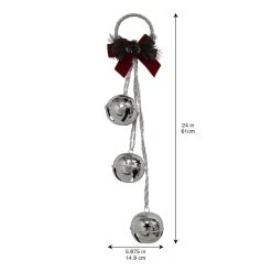 Deals 👍 24" Shiny Silver 3 Bell Door Hanger by Ashland® 👏 -Ashlandty Shop 10699746 3