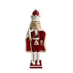 Budget ✔️ 16" Red & White Wooden Nutcracker by Ashland® 🤩