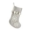 Promo 🔔 18" Snowflake Stocking With Pom Poms by Ashland® ⭐ -Ashlandty Shop 10699855 1