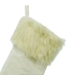 Outlet 🌟 White Stocking with White Faux Fur Trim by Ashland® 🎉 -Ashlandty Shop 10699865 2