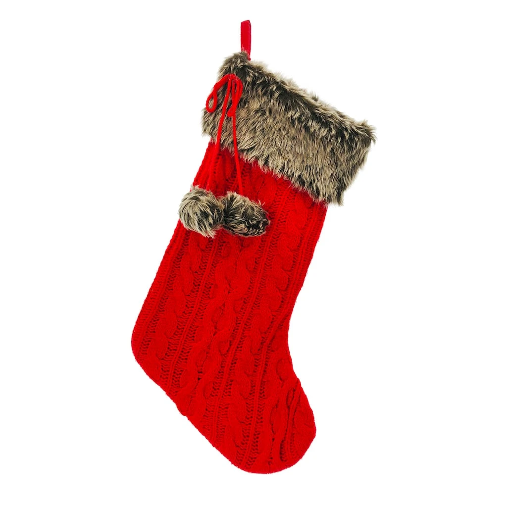 Best deal π Red Cable Knit Stocking with Faux Fur Trim by Ashland® π₯° 3 Best deal π Red Cable Knit Stocking with Faux Fur Trim by Ashland® π₯°