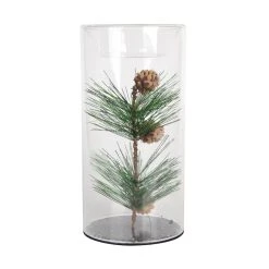 Discount ✔️ 8" Pine Leaf Glass Tealights Holder by Ashland® ⌛