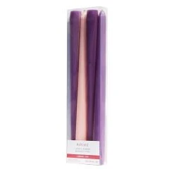 Cheap 🌟 10" Smooth Purple & Pink Advent Taper Candles, 4ct. by Ashland® 🥰 -Ashlandty Shop 10699943 5